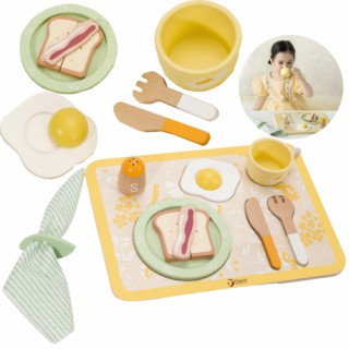 Medinis pusryčių rinkinys su padėklu | Breakfast Set | Classic World CW50575